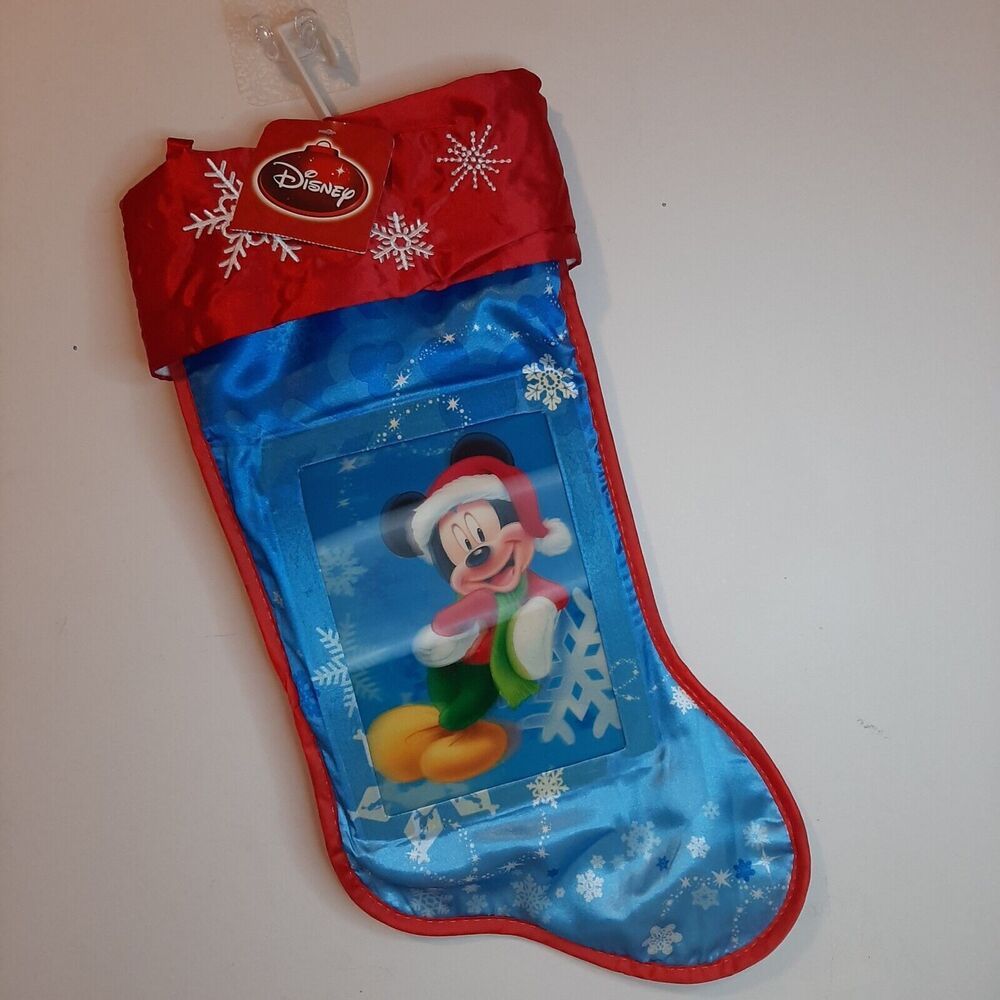 2013 Mickey Mouse Lenticular CHRISTMAS STOCKING Disney Decoration Holiday Kids